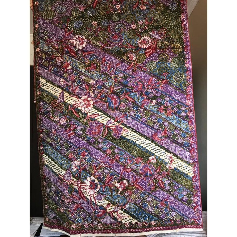 Batik Tulis Lasem- 3 Negeri- Merah-Ungu- Tosca-Hijau