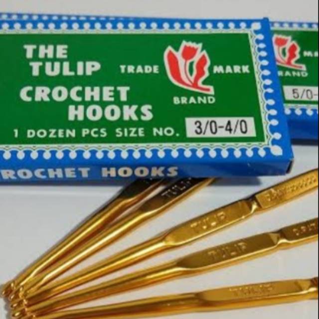 Hakpen tulip gold / alat rajut