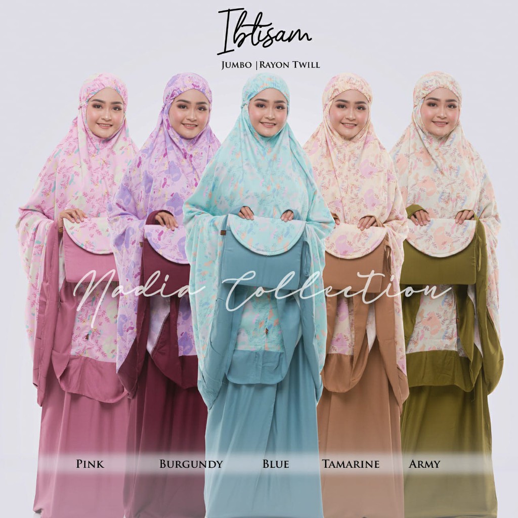 Mukena Ibtisam Nadia Collection / Mukena Rayon Jumbo / Mukena Dewasa / Mukena Batik