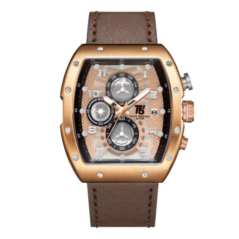 JAM TANGAN PRIA LEATHER STRAP T5 H 3720 TERBARU/T5 H 3720/JAM TANGAN T5 H 3720 ORIGINAL/JAM TANGAN P