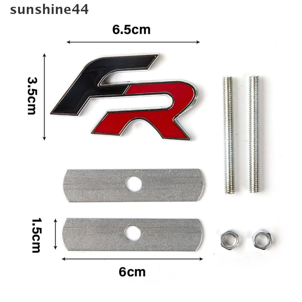 Sunshine Stiker Emblem / Badge 3D FR Bahan Zinc Alloy Untuk Grill Depan Mobil