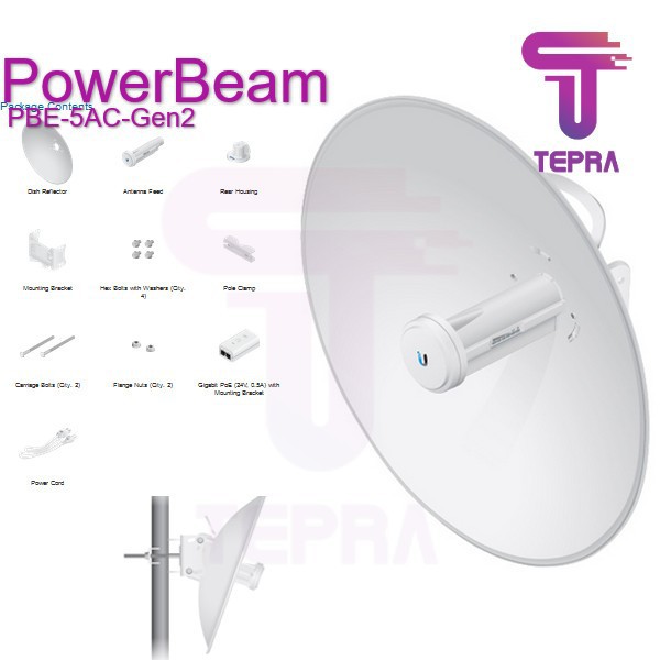 Ubiquiti UBNT PBE 5AC Gen2 PowerBeam 5Ghz AC Gen2 25dBi