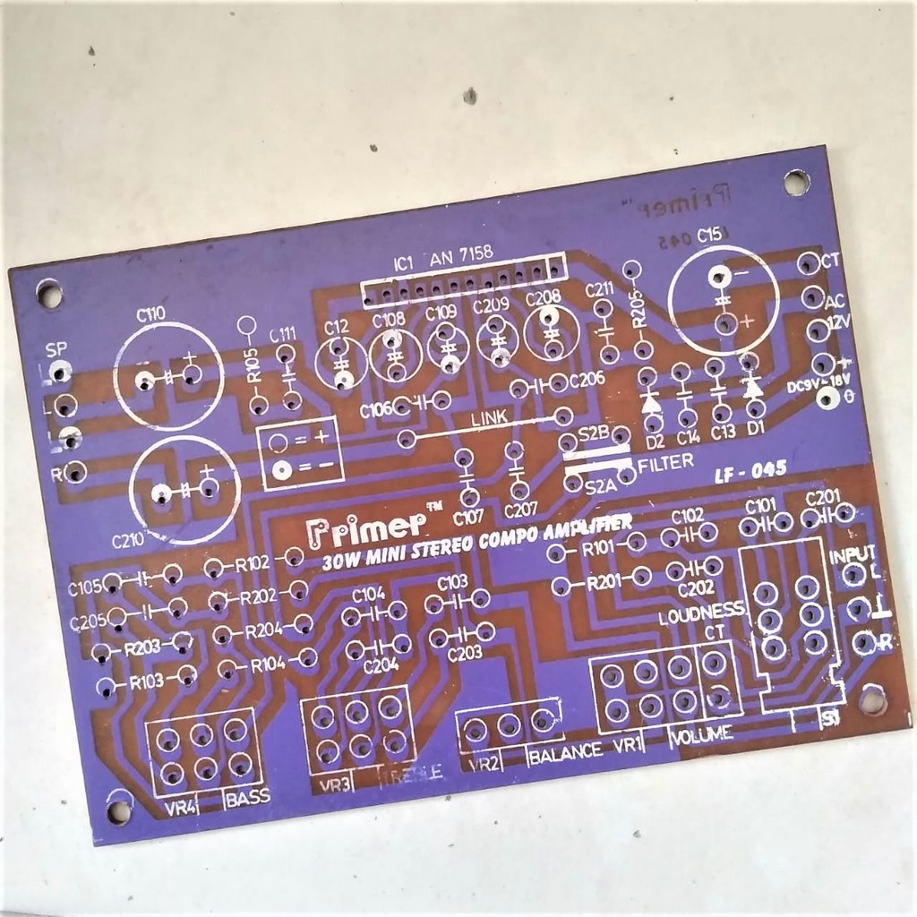 PCB - 30W MINI STEREO COMPO AMP. LF 045