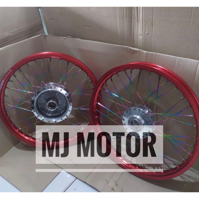 Paketan Velg Jari jari motor Vega, Jupiter, Jupiter Mx Old 17x140x140