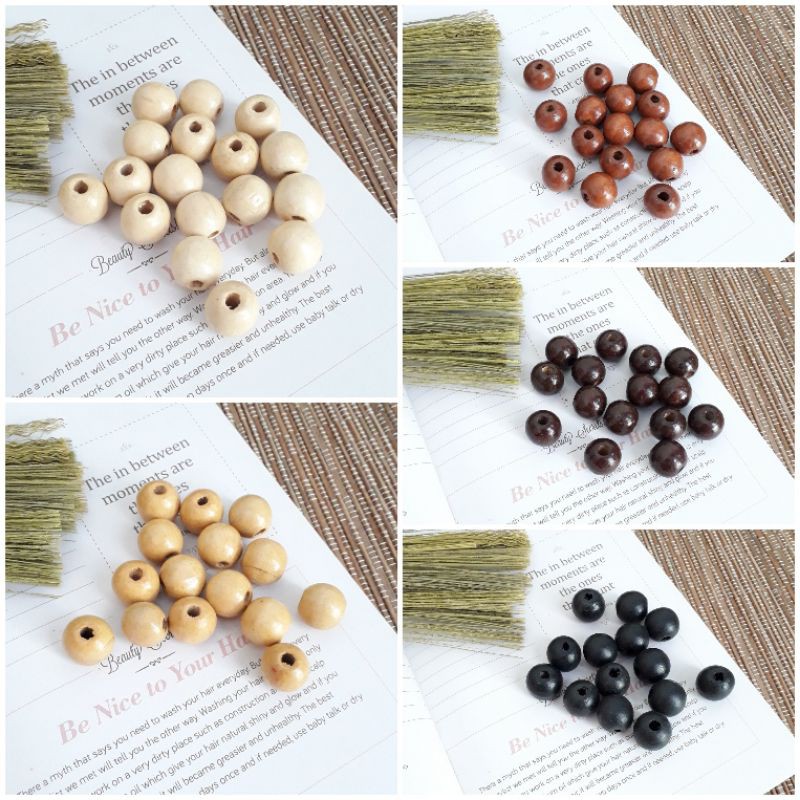 MK46 - Manik Kayu - Macrame Beads -  Manik Makram