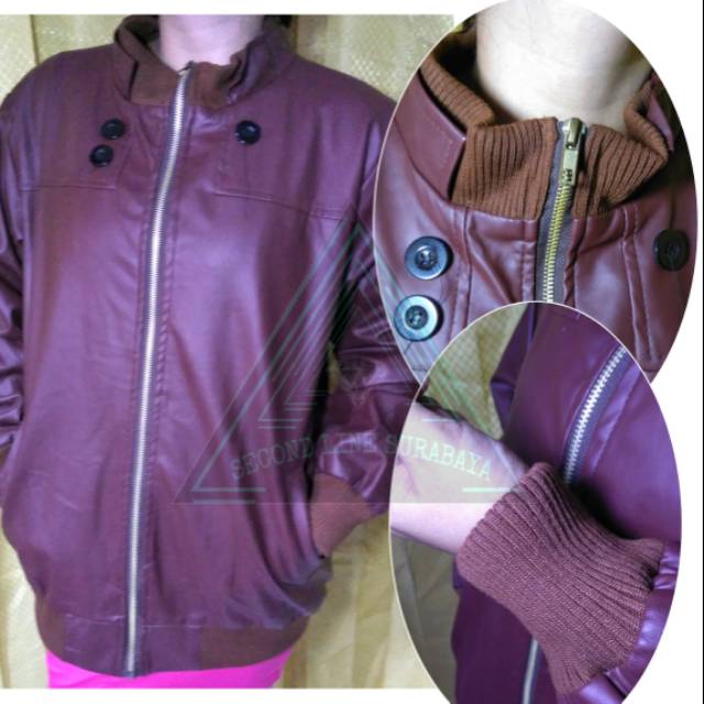 ( PRELOVED ) Jaket Kulit sintetis Unisex