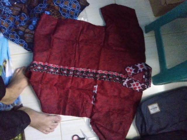 Bswart Batik Hrb026 Kenongo Hem Pendek Padi Pekalongan M L Xl Batik Pria Murah Modern Grosir