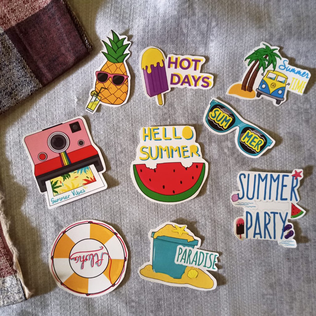 

Summer Waterproof Sticker / Sticker Aesthetic / Sticker Journal / Stiker Jurnal / Alat Tulis