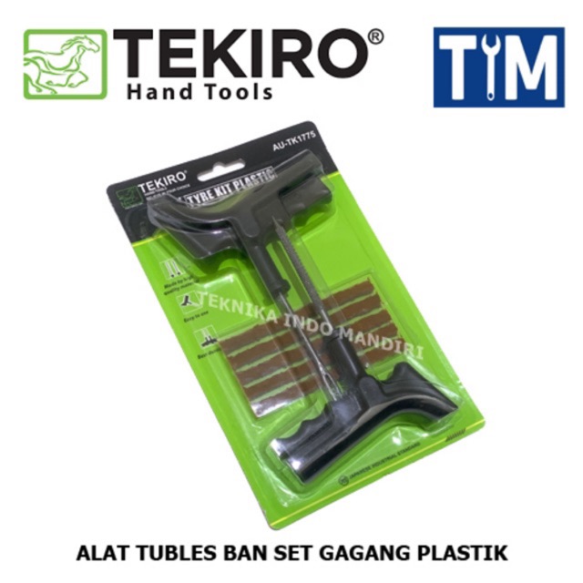 TEKIRO Alat Tubles Ban Set Gagang Plastik