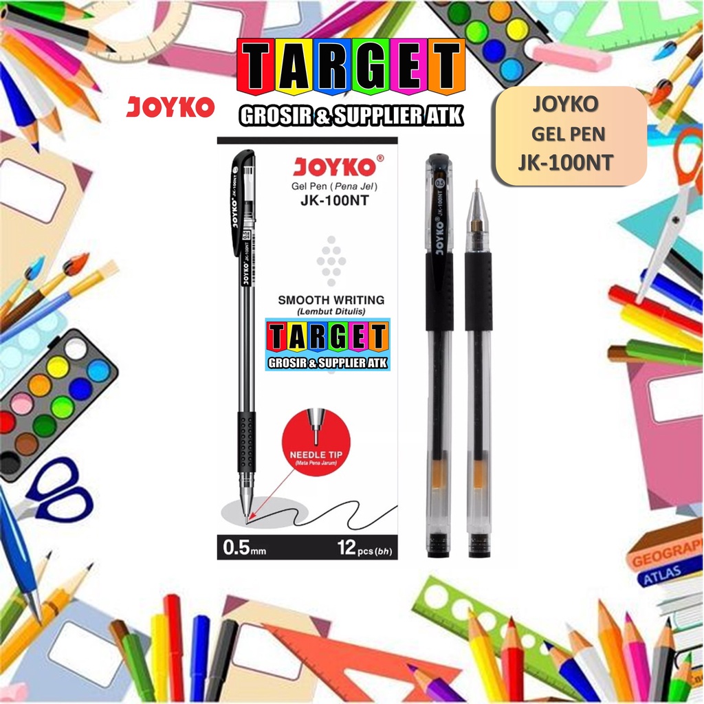 

GEL PEN / PULPEN JOYKO JK-100NT 0.5 mm 1 Box 12 Pcs