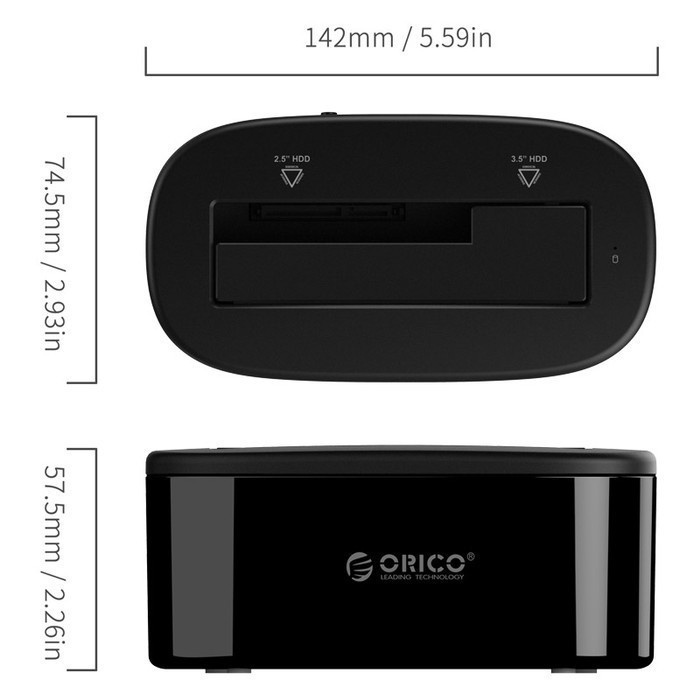 ORICO 6218US3 2.5/3.5 inch HDD / SSD Hardisk Docking 1 Bay ORIGINAL