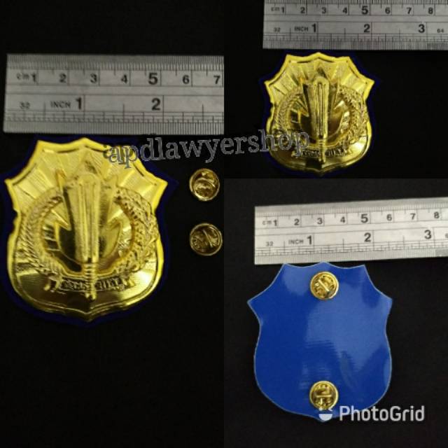 Lencana Pin Bross Wing Security Satpam 5.5cm tebal kuningan paku kwalitas bagus