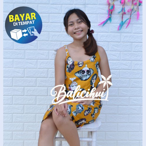 Balicihui Dress Kipir Pendek Bali Dress Etnik Nyaman