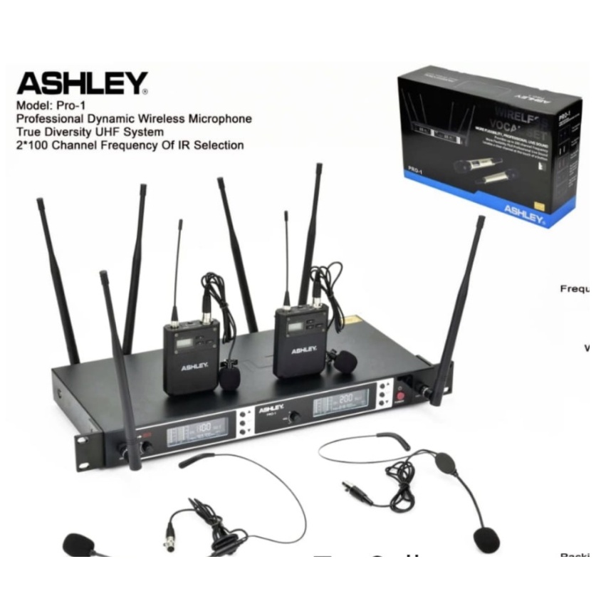 microphone mic ashley PRO1 wireless PRO 1 PEGANG JEPIT HEADSET sesuai VARIAN