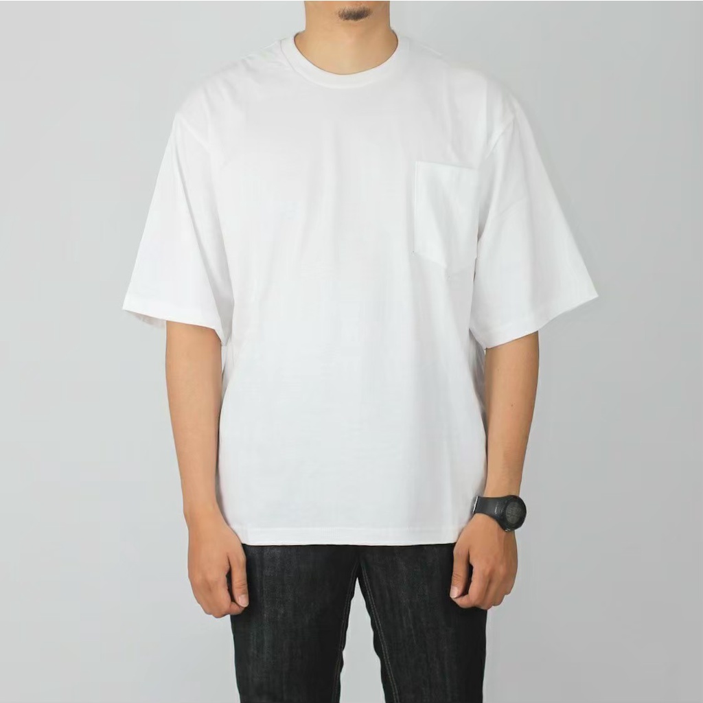 Kaos saku oversize pocket Tshirt Catton combed 24s