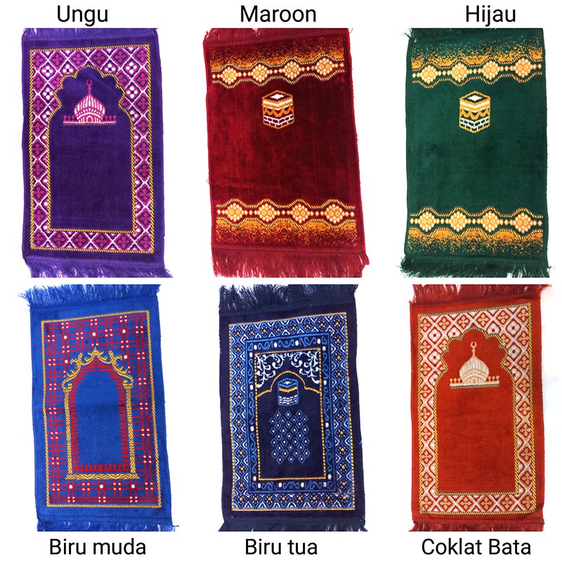 Sajadah Turkey Turki Kepala Kecil (Sajadah anak murah) - Sajadah Muka, Bulu Import-3