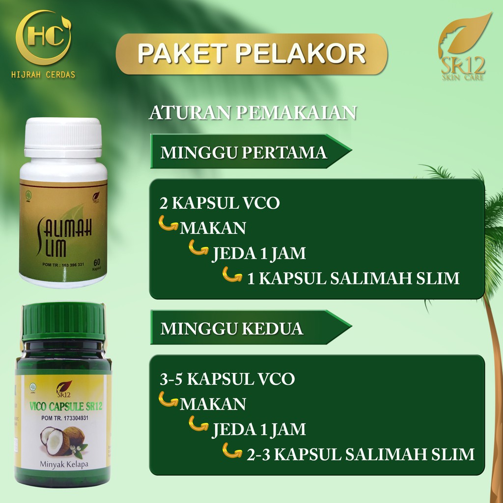 PAKET PELAKOR SR12 / PELUNTUR LEMAK KOTOR SR12 / PELANGSING AMPUH BPOM