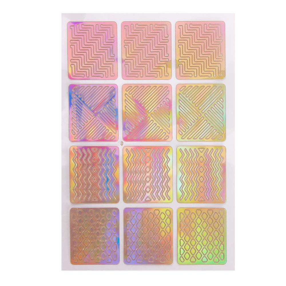 Timekey Stiker Decal Transfer Hollow out 3D Multi Tipe Untuk Dekorasi Nail Art Diy A8K4