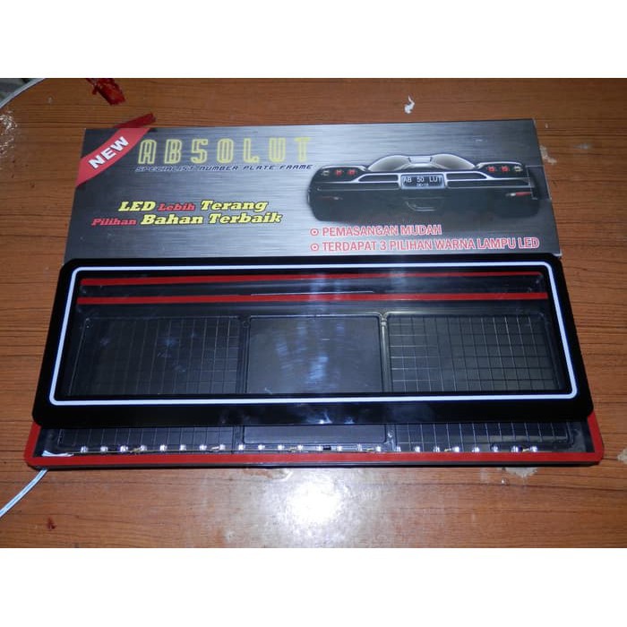 Dudukan Plat Nomor Mobil Baru Lampu LED Akrilik - Premium Design