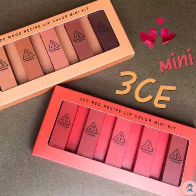 Lipstik 3ce mini kit Nude 5Pcs