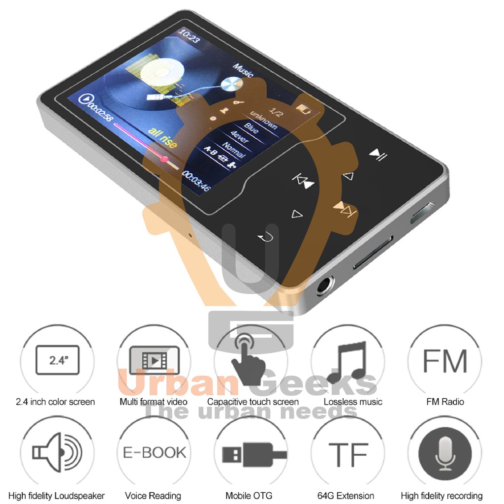 Ruizu D08 HiFi DAP MP3 Player 8GB ORIGINAL alt X02 X18 X50