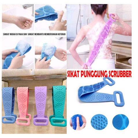 Sikat Punggung Untuk Mandi Penggosok Badan Silikon Silicone Brush