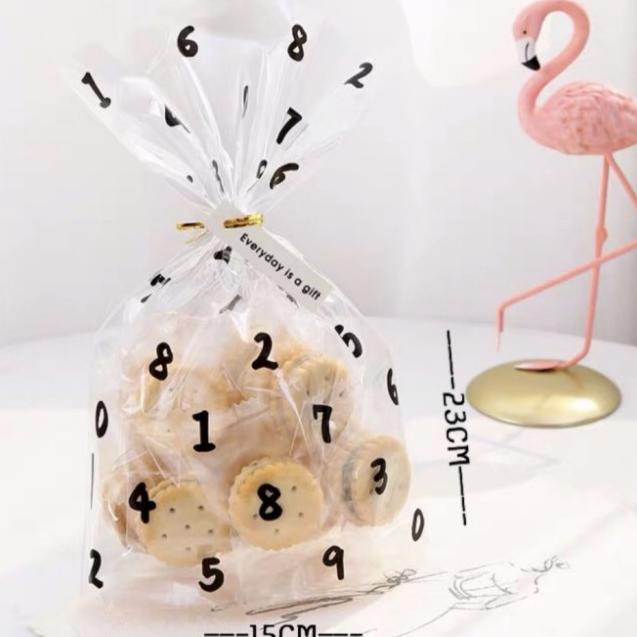 

plastik kantung cookies souvenir/pack=10lbr (23x15+5,5cm) - love