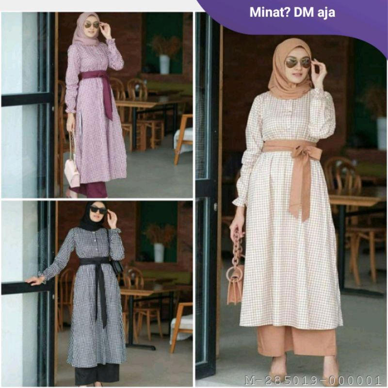 SETELAN WANITA SQURE KATUN/BAJU TOD