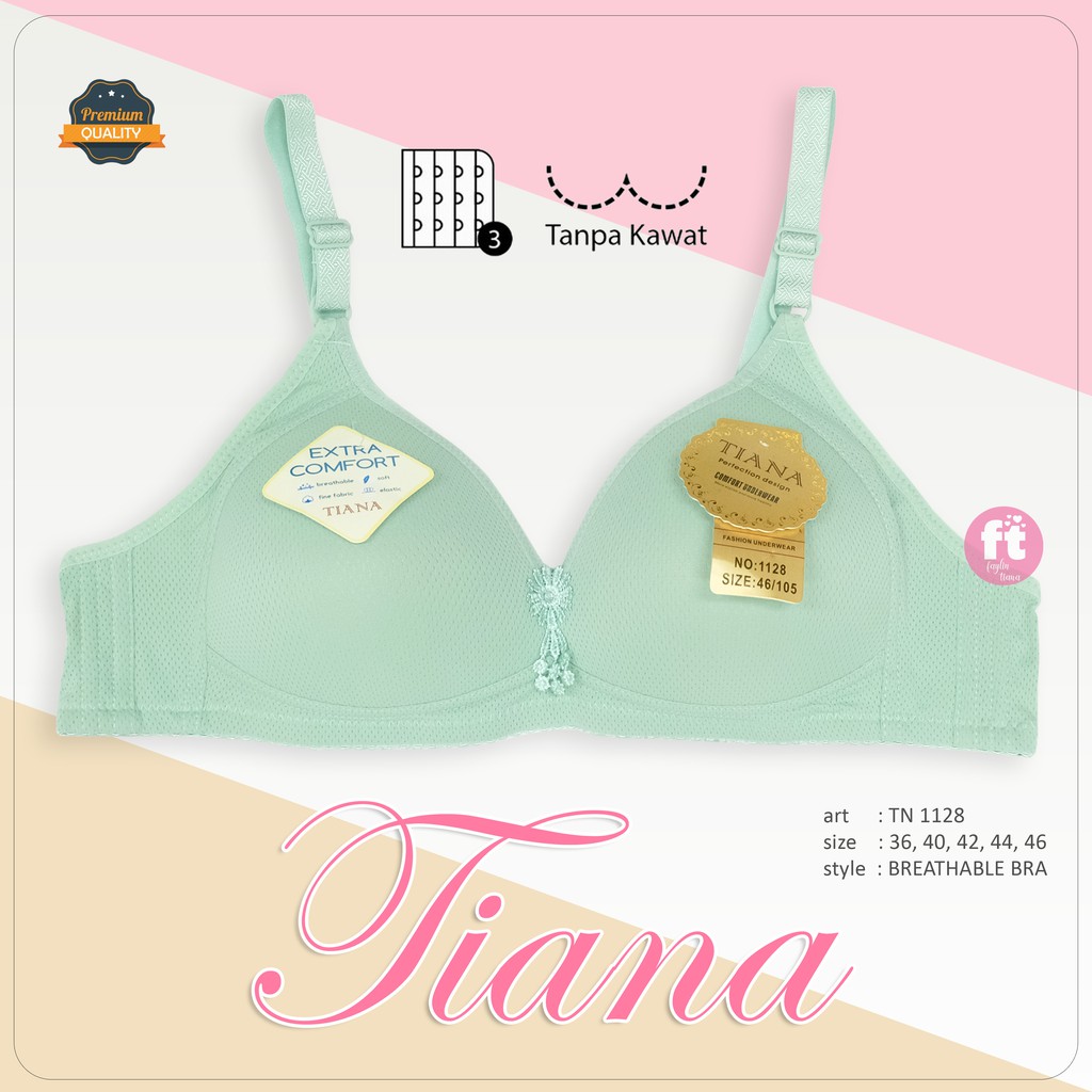 TIANA | BRA Cup Besar Kait 3 / BH Jumbo / Breathable Bra / art TN 1128