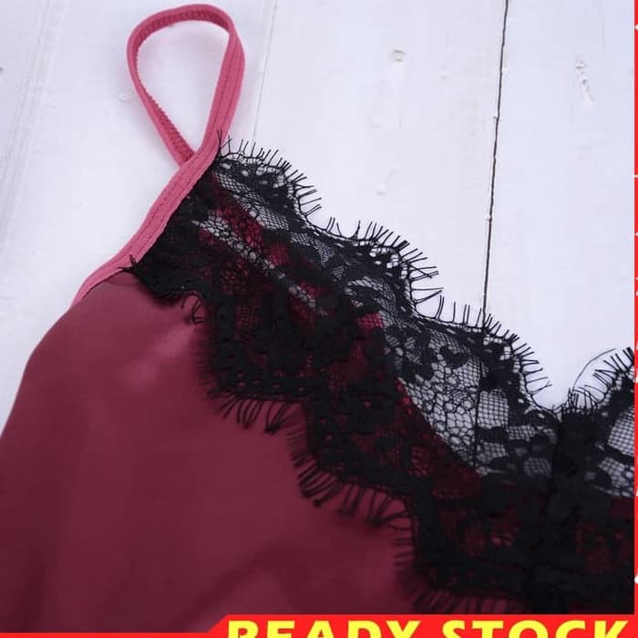 TBI Import Set Baju Tidur Wanita Sexy Lace Victoria VS Renda Seksi