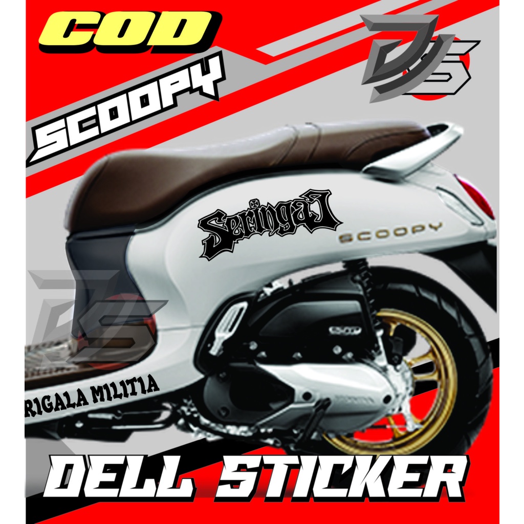 Stiker Scoopy SERINGAI Cutting Sticker Scoopy ALL Scoopy / STICKER VIRAL SCOOPY / Dell Variasi