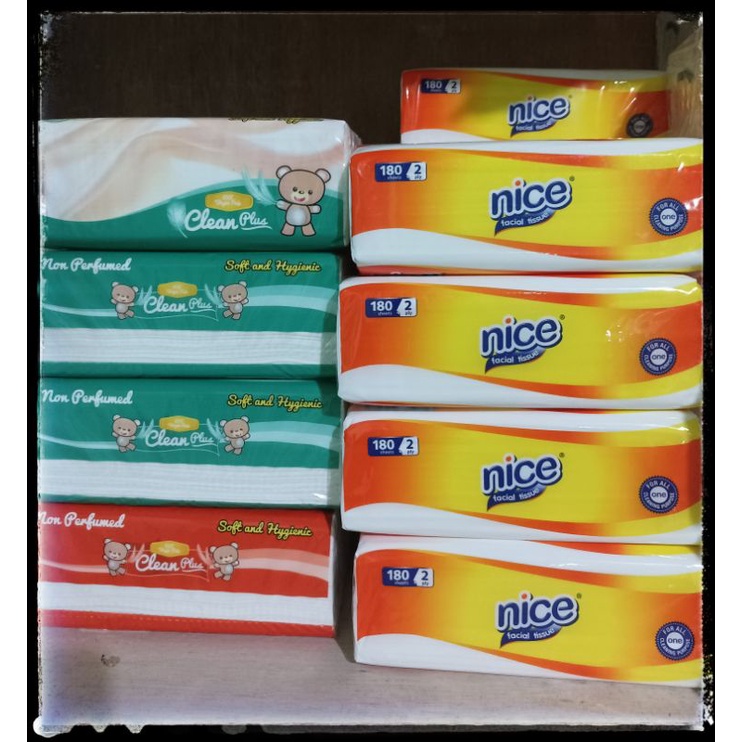 Tissue cleanplus 180 sheet /Tissue nice 180 sheet