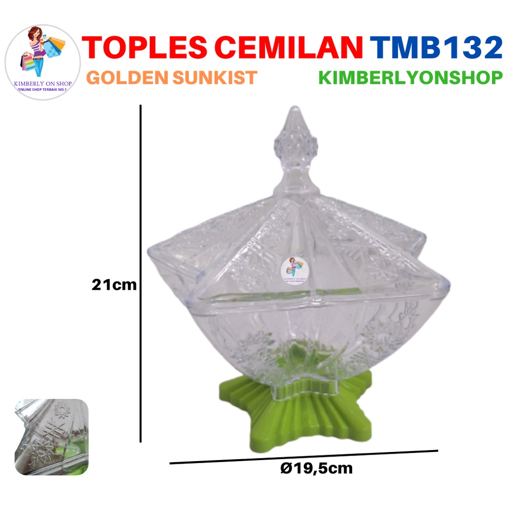 Toples Sealware Cemilan Kue Kering Kristal Serbaguna Golden Sunkist