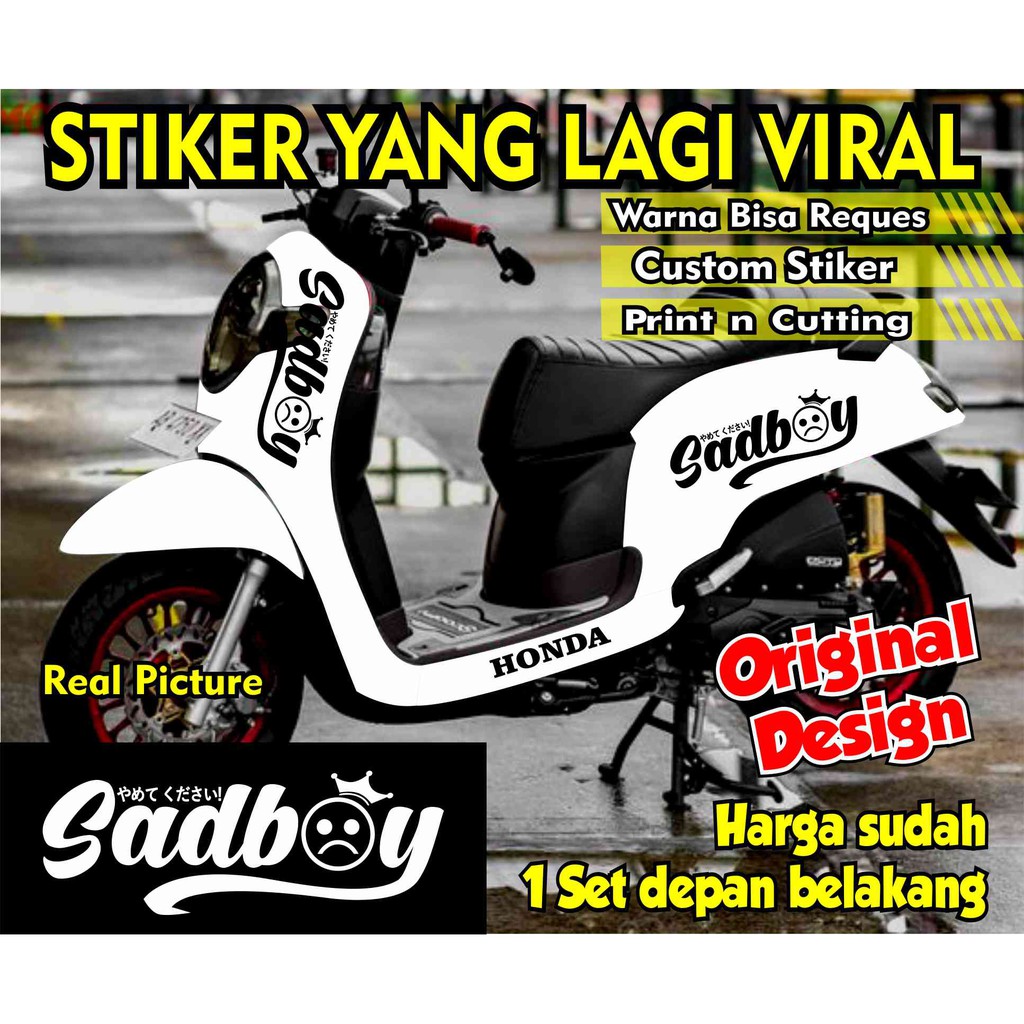 STIKER STRIPING SCOOPY SADBOY / CUTTING STIKER SCOOPY 2021 VIRAL