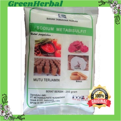 

SODIUM METABISULPHITE - sodium metabisulpit - Sodium metabisulfit - metabisulfite 250grm - Green Herbal