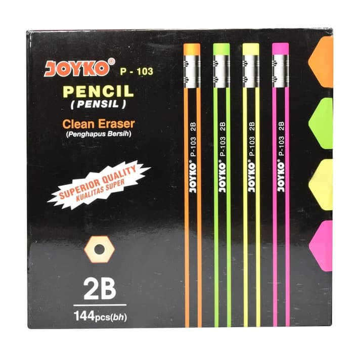 Pensil 2B Joyko Clean Eraser P-103 per Lusin