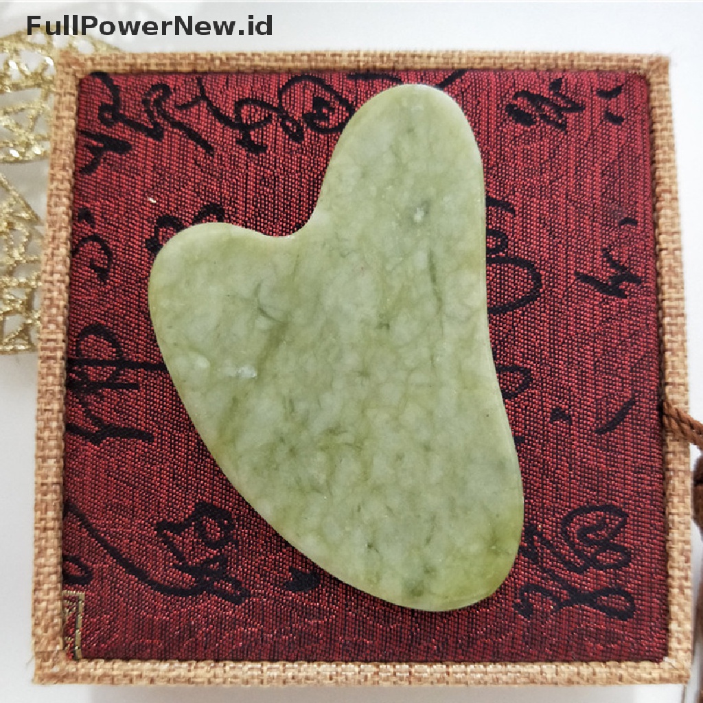 [Full] Natural Jade Stone Guasha Board Massage Tool SPA Therapy Gua Sha Massager .