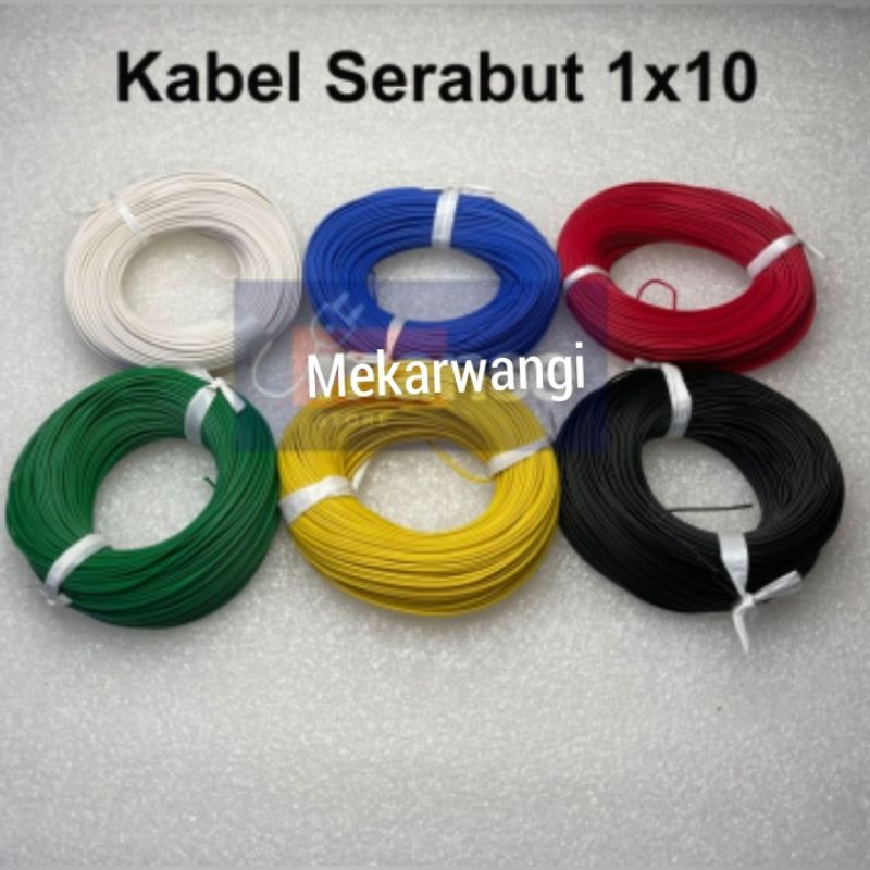 kabel 1x10 50m warna premium