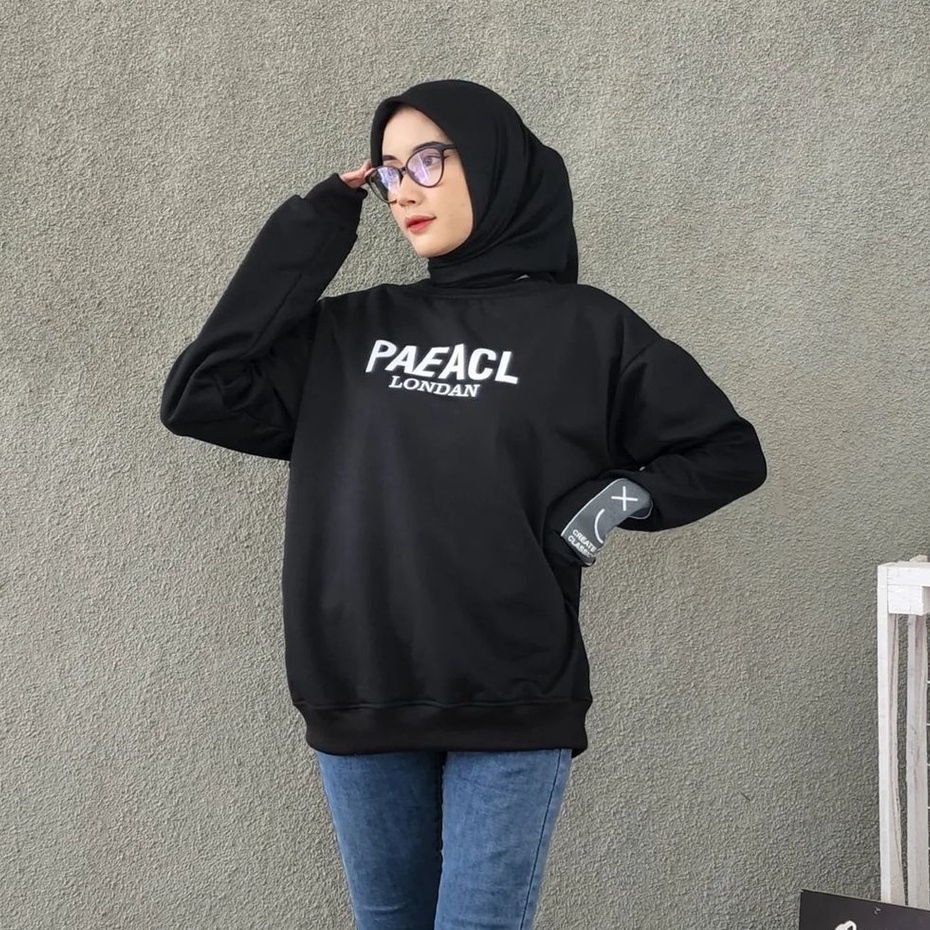 Sweatshirt PAEACL bahan fleece tebal