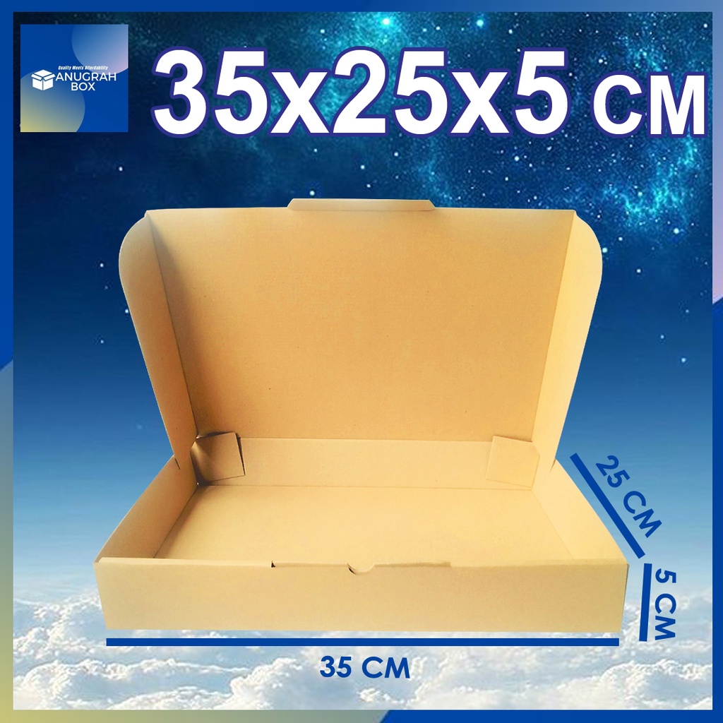 

Kardus box 35x25x5 cm (ECER) Diecut dus pizza donut kotak packing aksesories kue hampers giftbox