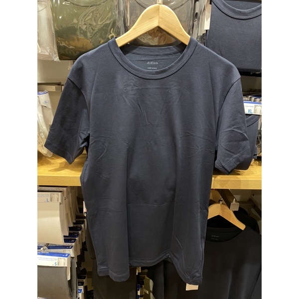 Man Uniqlo Airism Tshirt/Kaos Dalam Pria/Cowo Katun Crew Neck
