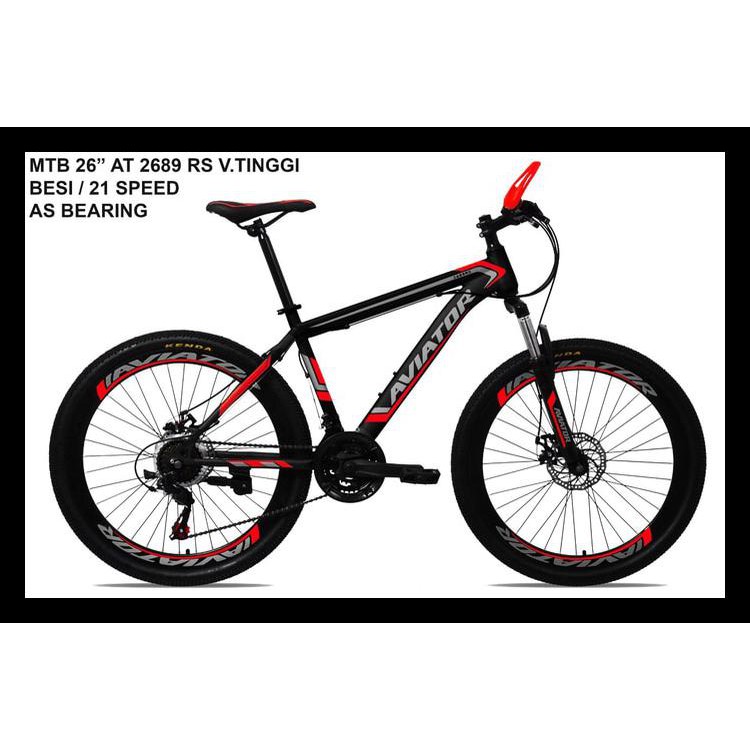 Hot Product Sepeda Gunung Mtb 26 Aviator 2689 Rs Bearing Velg Tinggi New Best Seller
