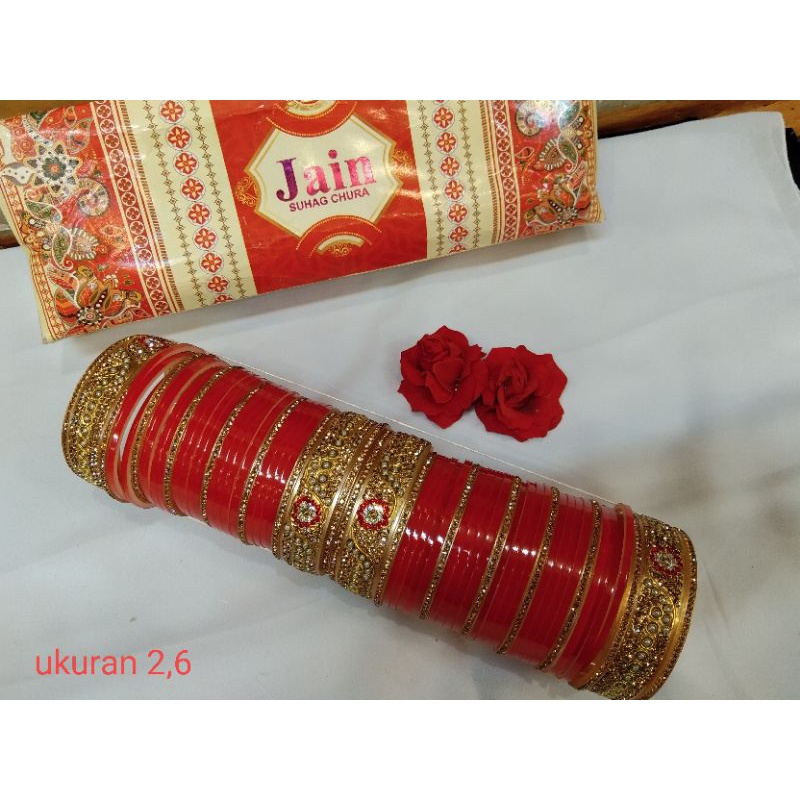 gelang penganten ,India keroncong asli India dua tangan