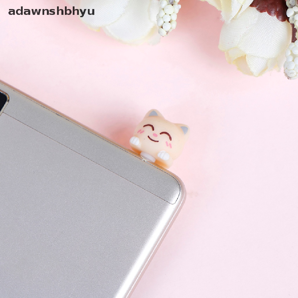 Adawnshbhyu 3.5MM universal cat Handphone earphone jack Debu plug Aksesoris Telepon