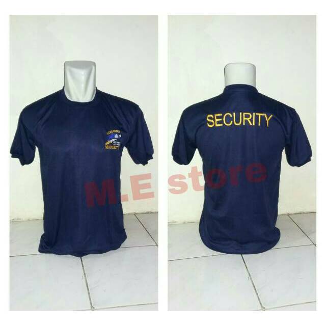 Kaos security/satpam lengan pendek logo bordir