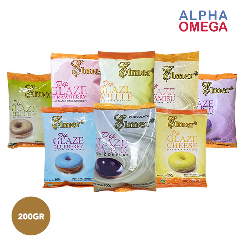 

DIP GLAZE ELMER KEMASAN 200 GRAM TARO - SAUS CAIR TOPPING CELUPAN DONAT