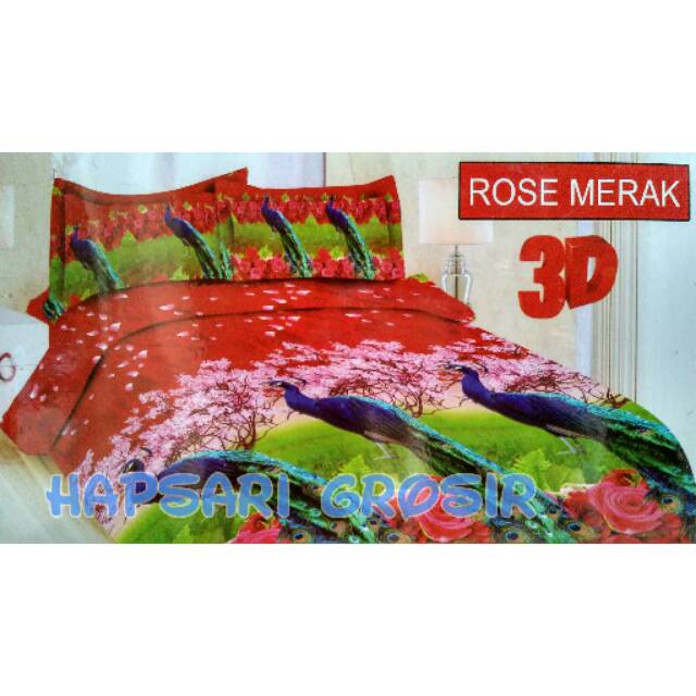 Sprei Bonita 180*200cm motif Rose Merak