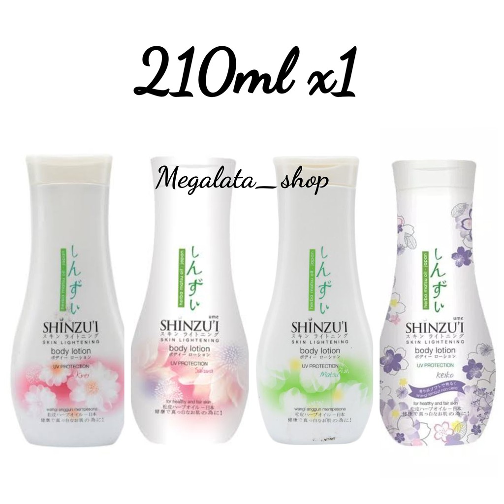 SHINZUI BODY LOTION 210ml MATSU,  KEIKO, SAKURA & KIREI