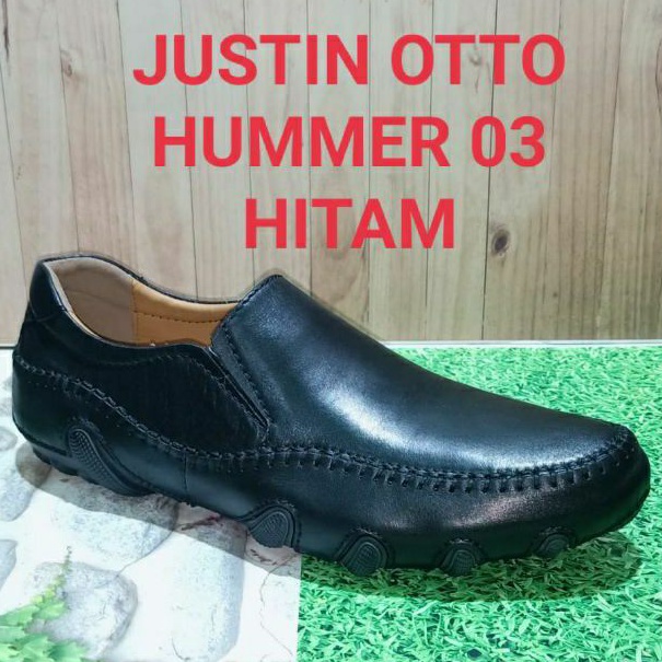 Sepatu kulit justin otto Hummer 03 hitam