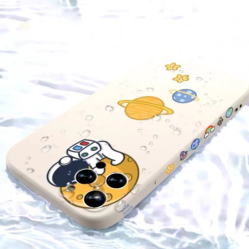 Soft Case Motif Astronot Untuk Iphone 13 12 11 Pro Max X Xs Max Xr 7 8 Plus Se2020